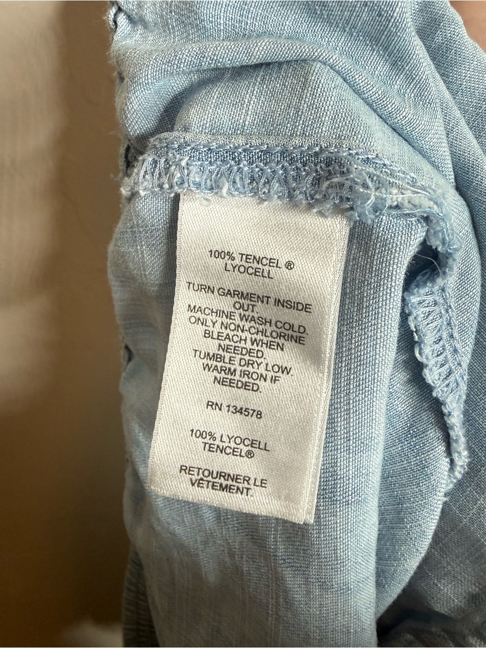 Vineyard Vines chambray tencel lyocell denim shorts drawstring size small - Picture 5 of 5